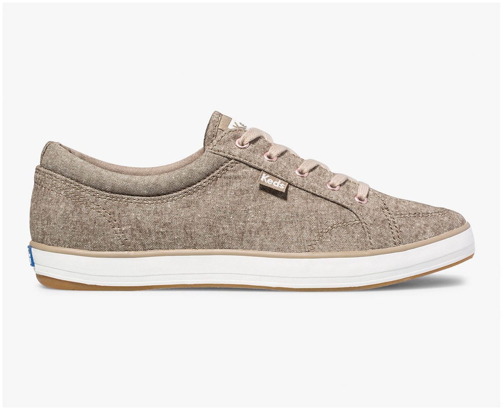 Πανινα Παπουτσια Γυναικεια - Keds Center Brushed Denim - Γκρι - VKNFX2069